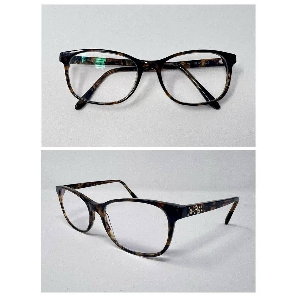Vera Wang Gemmata WT Eyeglass Frames Only 52-16-135 Brown Tortoise